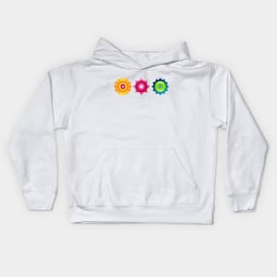 Three Circles Colored Kids Hoodie